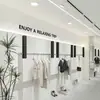Tienda de Ropa Colgador de Acero Inoxidable Exhibidor Barra Colgante de Alambre de Acero Colgador de Ropa Ajustable Estante de Pared para Exhibición
