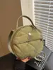 Bolso de Alta Gama Sense para Mujer 2024 Nuevo Otoño e Invierno Explosiones Versátil Rombo Bolso de Hombro Bolso Cruzado Portátil de Moda Bolso Redondo Pequeño