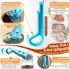 Abrebotellas Multifuncional para Cocina Abrelatas de Anilla Abrelatas Tipo Gancho 2 en 1 Abretapas