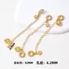 Chapado en cobre con oro de 18 quilates, con un colgante de borla de calabaza de circonio, diseños de mariposa, luna y estrella, adecuado para pulseras de cristal DIY, joyería de media cadena y componentes de accesorios