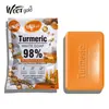 Bolsa de Jabón Transfronteriza Jabón en Bolsa Cúrcuma Jabón de Frutas Aha Arbutina Aclarador Hidratante Limpiador Exfoliante Purificante de Piel 80g