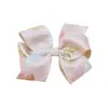 Presilha de Cabelo Laço Coração com Estampa Dourada, Presilha Pontiaguda Jacquard Brocado Estilo Chinês, Acessório de Cabelo de Fita Tecida Feito à Mão