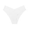 Braguitas sin costuras delgadas con cintura ondulada a la moda, tiro bajo, entrepierna de algodón puro, cómodas, transpirables, para mujer