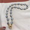 Moda tainan alienígena Barroco perla de agua dulce collar pulsera temperamento traje gris origen una generación de cabello