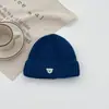Gorro de Lana para Bebé Estilo Otoño e Invierno Oso con Bordado de Letras Pequeñas Gorro de Punto 0-3 Años Gorro de Punto para Bebé Invierno