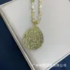 Cadena para suéter de otoño e invierno con mineral de citrino natural y perla pequeña, collar de joyería popular vintage francés