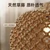 Estilo Retro Wabi-Sabi, lámpara de techo tejida con viento y hierba, iluminación para sala de té inspirada en Zen, iluminación tejida de ratán y bambú para casas de huéspedes y restaurantes, pantalla de lámpara del sudeste asiático