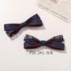 Estilo Denim Dulce y Fresco Coreano Rojo y Azul Contrastante Lazo DIY Pasador para el Cabello Pinza para el Flequillo Pinza Lateral Accesorios para el Cabello Accesorios para Mujer
