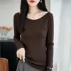 Top de Capa Base de Punto de Ganchillo de un Hombro Estilo Coreano para Mujer 2026 Invierno Suéter Jersey de Manga Larga Transfronterizo