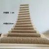 Árvore para Gatos de Madeira Maciça Estrutura de Escalada Escada do Céu Ponte de Escalada Escada Uso Duplo Corda de Cânhamo Plataforma Conectável Cama para Gatos Arranhador Fixo, Personalizado