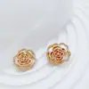 Botões em formato de flor, vazados, costurados à mão com strass, em um pequeno design estilo Chanel, adequados para casacos, jaquetas, suéteres e malhas.; botões de metal