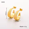 Pendientes Europeos y Americanos de Moda Nuevos Tendencia Diseño de Nicho Encaje Calado Versión Ancha Pendientes en Forma de C Pendientes Retro Joyería