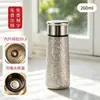 Mini garrafa térmica de bolso em titânio puro com separação de água e chá, adequada para fazer chá, uso no carro, presente corporativo, presente de copo de titânio com cristal de gelo