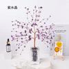 Árbol de Cristal Natural, Árbol de la Fortuna, Árbol del Dinero de Grava de Cristal de Colores, Adorno de Cristal para Decoración de Escritorio de Casa