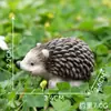 Figura de Erizo Miniatura Transfronteriza para Jardín, Patio, Coche, Micro-Paisaje, Animal Realista de Resina para Decoración de Plantas en Maceta
