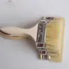 Cepillo de Cerdas de Cerdo Pincel Pincel para Barbacoa Mango Largo Mango de Madera Pincel para Recubrimiento de Pintura de Látex Cepillo de Cerdas Suaves Cepillo para Limpiar Cabello Marrón