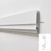 Luz de Linha LED canaleta de alumínio luz de gesso pálpebra dupla não teto sala de estar lavagem de parede teto luz linear liga de alumínio