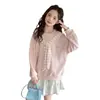 Sudadera para Niñas 2026 Otoño Nueva Moda Estilo Coreano Camiseta de Manga Larga para Niñas Mayores, Moderna Camiseta Básica Elegante Otoño-Invierno