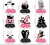 Paquete de 9 Centros de Mesa de Panal de Halloween, Decoraciones de Mesa de 7 Pulgadas de Calabaza Fantasma Bruja Gato Negro Casa Embrujada Señales de Panal, Decoraciones Vintage de Papel para Fiesta de Halloween para Niños Suministros para Fiesta de Cumpleaños de Halloween