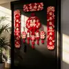 Casais Magnéticos para Decoração de Quarto de Casamento, Caractere 'Xi', Especial de Casamento, Adesivos de Porta de Casamento do Noivo, Casais, Conjunto Completo de Suprimentos para Casamento