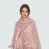 Novo lenço de laço de renda cor pura estilo fino primavera e outono lenço de seda extra longo xale de proteção solar lenço de cabeça versátil