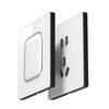 TEP International Enchufe de Interruptor de Reinicio de Viento Crema para Electricista Panel de Pared 86 Vidrio Templado Oblicuo de Cinco Agujeros
