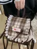 Nuevos Bolsos de Verano 2025, Mochilas Lindas y Juveniles, Bolsos Cubo Portátiles de Cuadros y Encaje para Mujer, Bolsos para Mujer