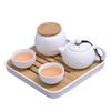 Nuevo Producto Juego de Té Kung Fu Japonés Juego Pequeño para el Hogar Bandeja de Té Seco Simple Habitación de Hotel B&B Juego de Té de Cerámica