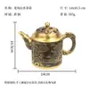 Fábrica de Origen Latón Diseño de Cinco Vacas Adorno de Tetera con Tapa Superior Giratoria, Olla de Cobre para Mesa de Té China, Decoración del Hogar al por Mayor