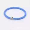 Pulsera de Cruz de Arcilla Suave de Colores de 6 mm con Cordón Elástico, Pulsera Estilo Viajero, Moderna y Única