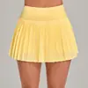 Falda deportiva de otoño de cintura alta transpirable, que cubre la cadera, adelgazante, para fitness al aire libre, falda de tenis, falda de yoga anti-exposición 8181