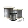 Cable de Acero Inoxidable 304 para Levantar Cables de Acero Pesados, Alambre de Acero para Tender Ropa Recubierto de Plástico, Cable de Acero Metálico en Tamaños 1234568mm