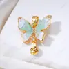 Anel de Pérola, Brincos, Pingente, Conjunto de Três Peças Micro-Cravejado, Estilo Borboleta, Design Gotejamento de Óleo, Luxo Acessível DIY de Alta Qualidade