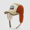 Novo chapéu Lei Feng infantil do Ultraman, gorro de inverno com proteção para as orelhas para meninos e meninas, à prova de frio para atividades ao ar livre, forrado com fleece, quente, color block