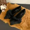 Zapatos Bajos de Moda Otoño Felpa Nuevos 2026, Versátiles, Puntiagudos, con Tacón Oculto, Estilizados, para el Trabajo, Mujer