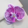 Cabeça de Flor Artificial Phalaenopsis Decoração de Lembrança Filme de Impressão 3D Flor Falsa Artesanal DIY Acessórios para Presilha de Cabelo Corsage