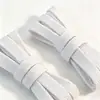 Cordones Planos Kurojin de una Sola Capa de Poliéster Sólido de Color Liso 0.7cm de Ancho Modernos Versátiles para Zapatillas de Tabla Zapatillas de Baloncesto Zapatillas de Correr