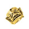 Anillo de aleación Sanxingdui con apertura creativa retro ajustable para mascarilla facial, estilo punk, hip hop, para hombres y mujeres.