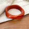 Pulsera Irregular Geométrica de Acrílico Europea y Americana, Moderna y Versátil para el Trayecto Diario, Joyería de Diseño de Nicho de Gama Alta para Mujeres