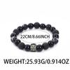 Pulsera personalizada para hombre con cuentas negras de piedra volcánica, diseño de nicho retro de alta gama, joyería para amantes del estilo frío