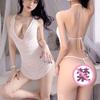 Lencería sexy con escote colgante de malla, puro deseo, pecho descubierto, camisón sexy, tentador pijama de malla con perspectiva 8356