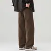 Pantalones Cargo de Pierna Ancha con Caída Tendencia Otoño Retro para Hombre Estilo Americano Cleanfit Sueltos de Pierna Recta Largos