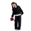 Conjunto de Dos Piezas Falso para Niñas 2026 Nuevo Estilo Sudadera Infantil Pantalones de Pierna Ancha Conjunto de Dos Piezas Deportivo Casual Elegante Ropa de Otoño
