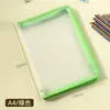 Bolsa de Almacenamiento A6 Transparente de Sarja con Cremallera Impermeable de PP para Archivos Gran Capacidad Estudiante Papelería Portatarjetas de Identificación Venta al por Mayor