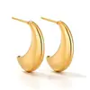 Los nuevos aretes de media luna con forma de C transfronterizos de Amazon son elegantes, sencillos y de diseño geométrico, adecuados para el uso diario casual y para ir al trabajo.