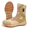 Botas de Combate Masculinas de Verão para Exterior Botas Táticas de Malha de Cano Alto Botas de Deserto Sapatos de Montanhismo Ultra Leves Respiráveis Fundo Alto Macio