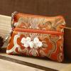 Artesanías con Características Chinas para Extranjeros Nanjing Yunjin Algodón de Doble Tiro Billetera Pequeña para Mujer Cartera Bordada
