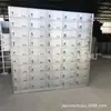 Gabinete de Desinfección UV Ozono de Acero Inoxidable con 50 Compartimentos, Gabinete de Desinfección de Charolas para Comedor con 40 Compartimentos para Comedores, Casillero de Baño con Cerradura