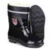 Botas de lluvia de invierno engrosadas, forradas de felpa, de caña corta, altura media pantorrilla para hombre, cálidas, impermeables, antideslizantes, adecuadas para obras de construcción, uso en cocina y como zapatos de goma