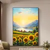 Agua Corriente Moderna Trae Riqueza, Pintura Decorativa de Entrada, Pintura Colgante de Pared de Fondo para Sala de Estar, Mural de Paisaje para Pasillo de Entrada